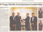 Coverage of Rami receiving the Masterclass CEO of the Year  Award in Khaleesj Times Newspaper, April 19, 2011